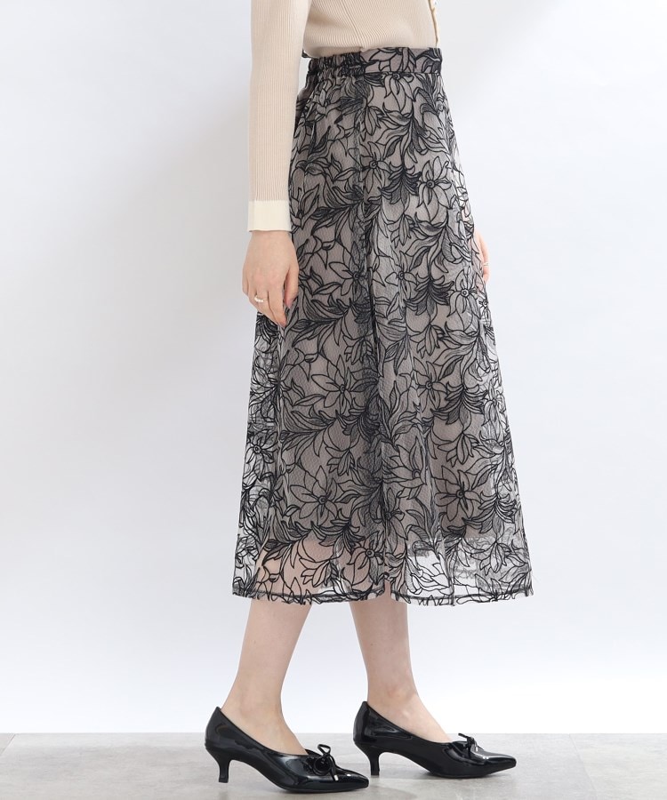 クチュールブローチ(Couture Brooch)の【S-LL/秋冬新色！】チュール刺繍フレアースカート20