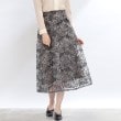 クチュールブローチ(Couture Brooch)の【S-LL/秋冬新色！】チュール刺繍フレアースカート ブラック(119)