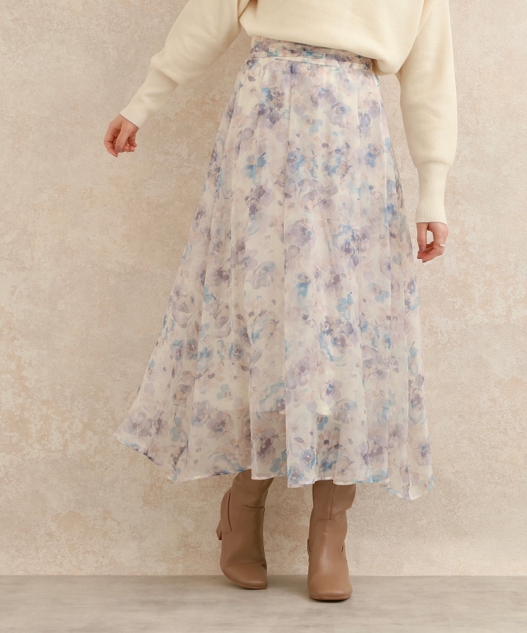 クチュールブローチ(Couture Brooch)の【揺れるたび美しい】Winterオーガンフルールスカート アイボリー(104)