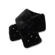 クチュールブローチ(Couture Brooch)のリサイクルエコファーパール調付きティペット ブラック(019)