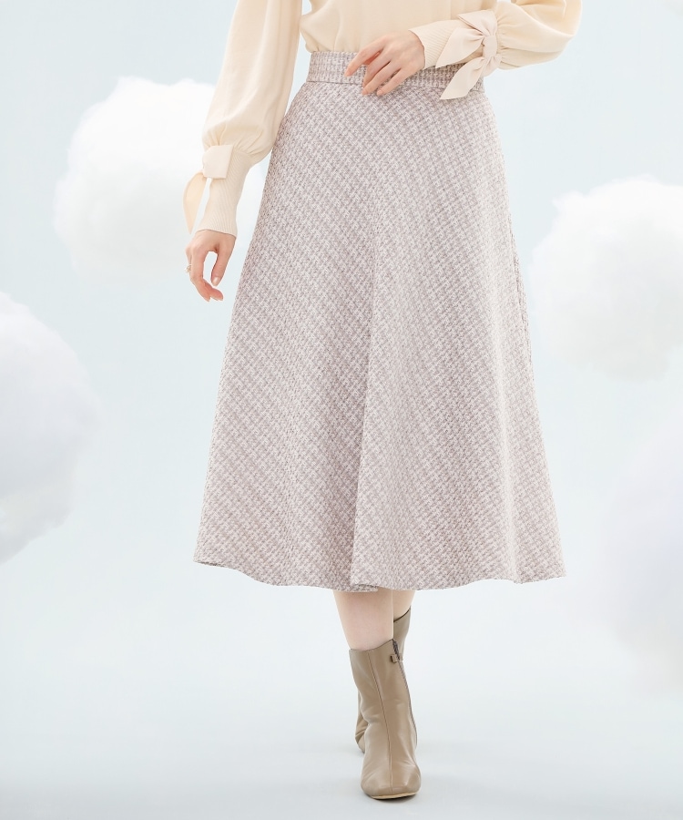クチュールブローチ(Couture Brooch)の【秋冬ムードが高まる】ミックスツイードフレアースカート9