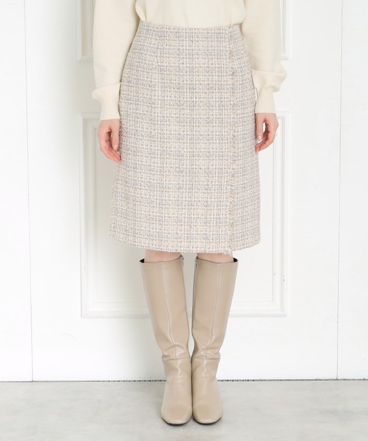 クチュールブローチ(Couture Brooch)の【セットアップ着用可能】モール・リボンヤーンツイードスカート36