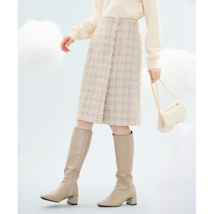 クチュールブローチ(Couture Brooch)の【セットアップ着用可能】モール・リボンヤーンツイードスカート