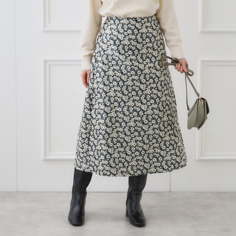 フラワーJQフレアスカート（ミモレスカート） | Couture Brooch ...