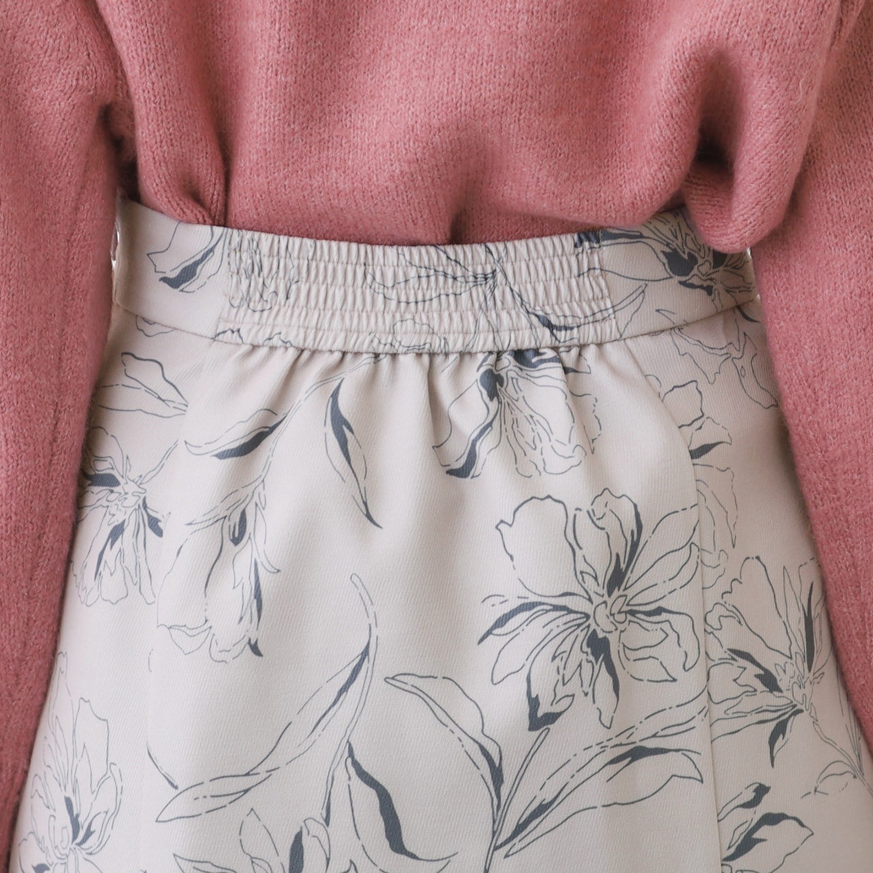 クチュールブローチ(Couture Brooch)の起毛コールフラワープリントスカート10