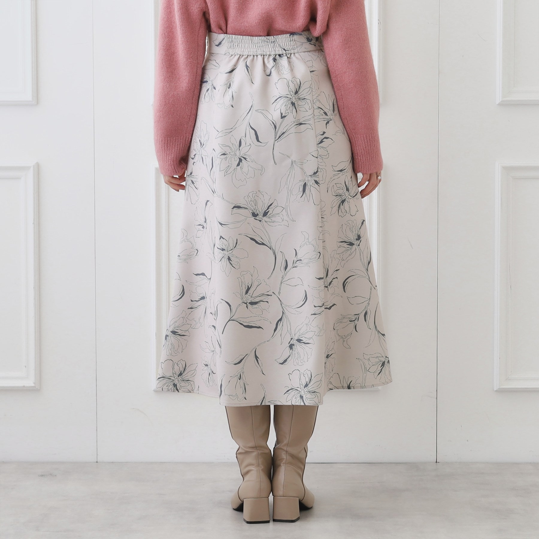 クチュールブローチ(Couture Brooch)の起毛コールフラワープリントスカート14