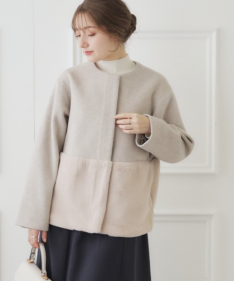 Couture Bromch  ノーカラーコート　サイズM