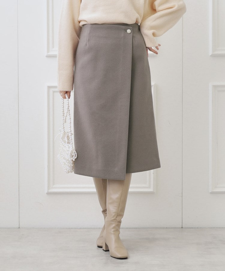 クチュールブローチ(Couture Brooch)のメルジャージラップ風スカート トープ(054)
