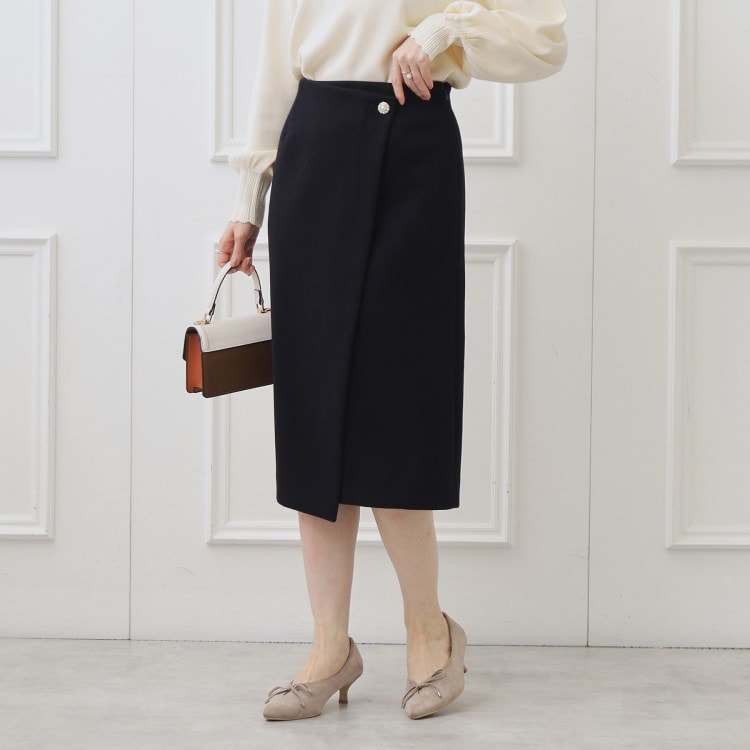 クチュールブローチ(Couture Brooch)のメルジャージラップ風スカート ミモレスカート