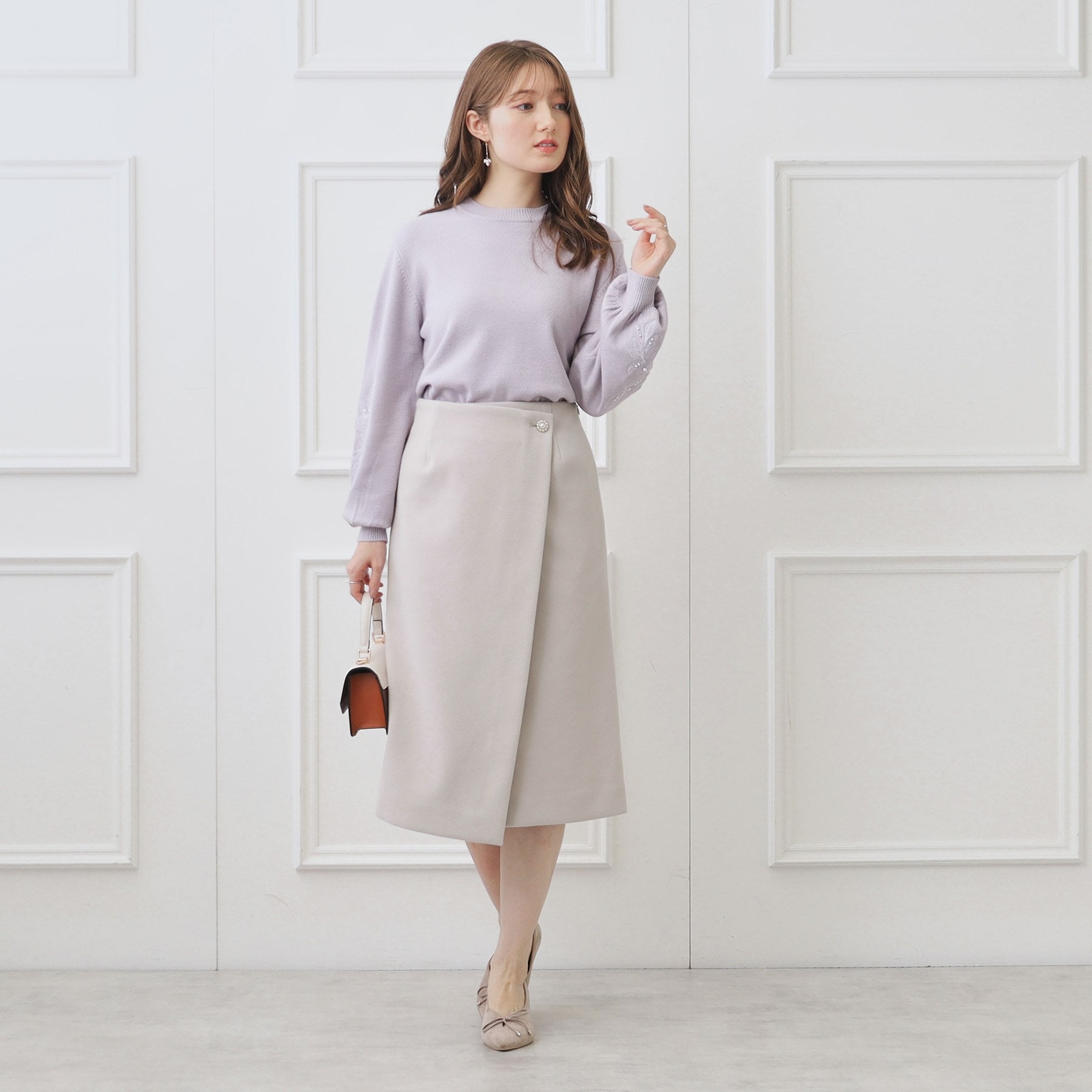 クチュールブローチ(Couture Brooch)のメルジャージラップ風スカート1