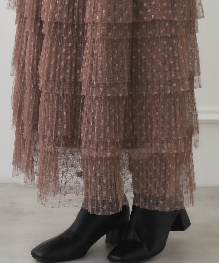 クチュールブローチ(Couture Brooch)のティアードドットチュールスカート21