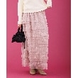 クチュールブローチ(Couture Brooch)のティアードドットチュールスカート ライトピンク(070)
