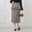 クチュールブローチ(Couture Brooch)のペプラムデザインスカート モカブラウン(242)