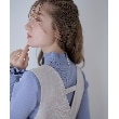 クチュールブローチ(Couture Brooch)のバックフェイクパール袖口フリルハイネックニット61