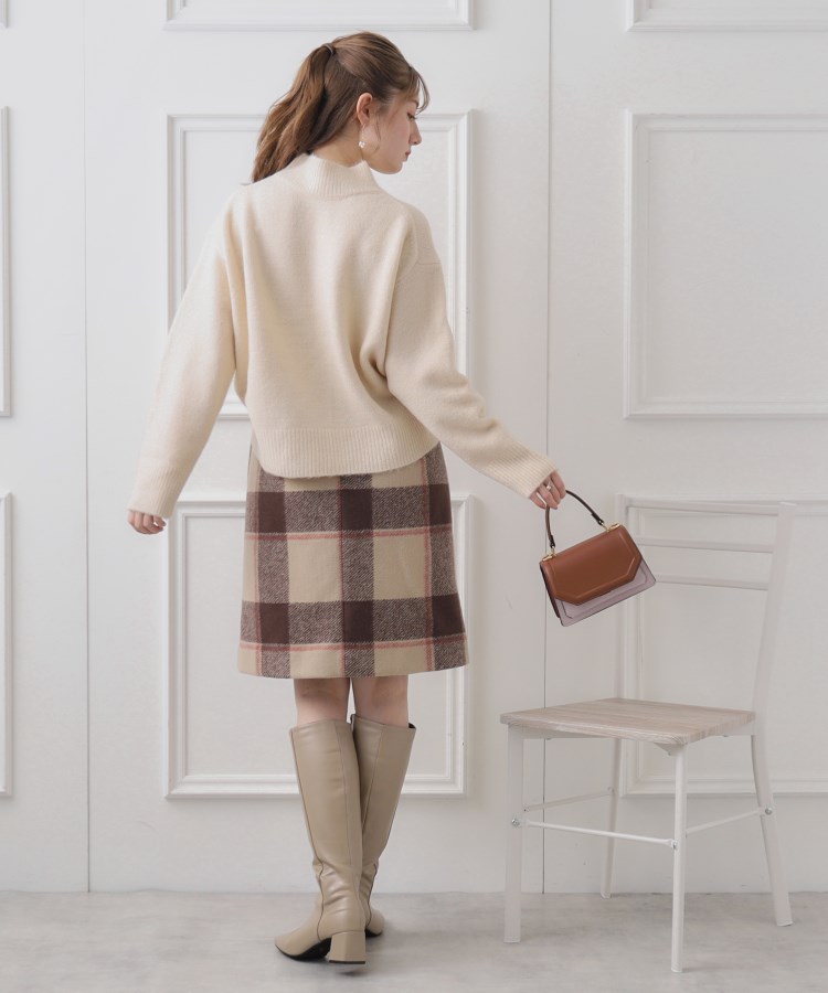 クチュールブローチ(Couture Brooch)のフェイクパール付台形ミニスカート3