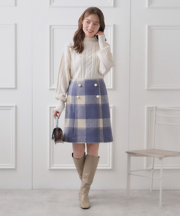 クチュールブローチ(Couture Brooch)のフェイクパール付台形ミニスカート18
