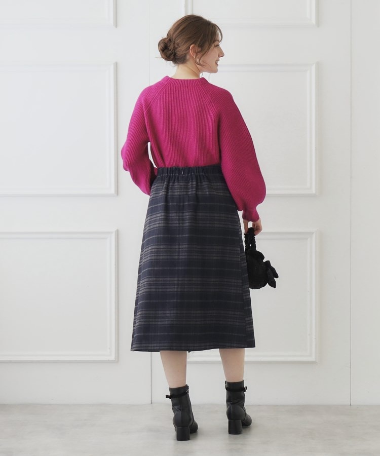 クチュールブローチ(Couture Brooch)の合皮ベルト付Aラインスカート14