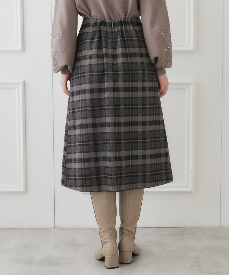 クチュールブローチ(Couture Brooch)の合皮ベルト付Aラインスカート30