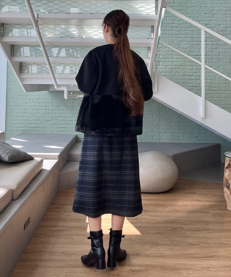 クチュールブローチ(Couture Brooch)の合皮ベルト付Aラインスカート21