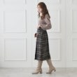 クチュールブローチ(Couture Brooch)の合皮ベルト付Aラインスカート2