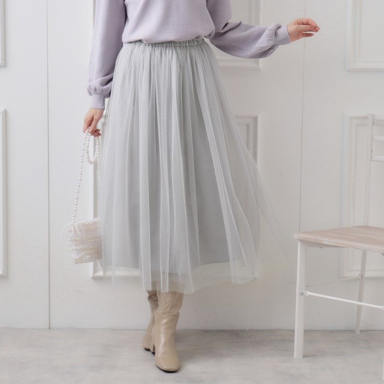 クチュールブローチ(Couture Brooch)のラメチュールスカート マキシ・ロングスカート