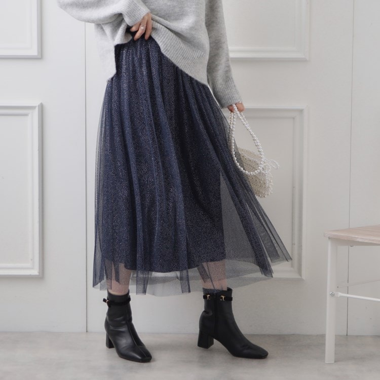 クチュールブローチ(Couture Brooch)のラメチュールスカート マキシ・ロングスカート