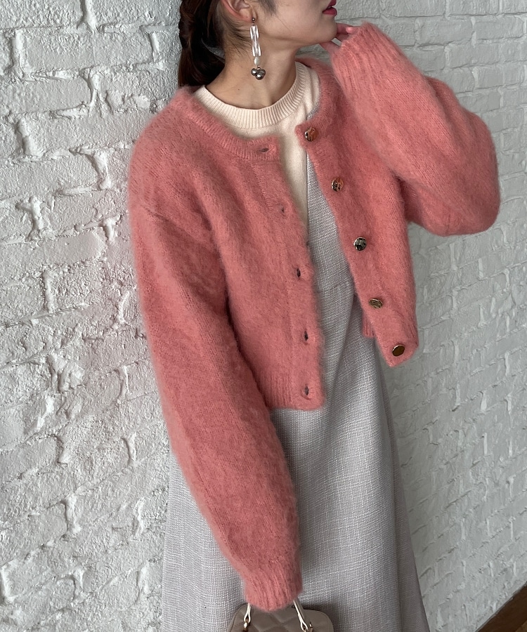 クチュールブローチ(Couture Brooch)の【一枚着でも、羽織でもOK】ウール混起毛カーディガン30