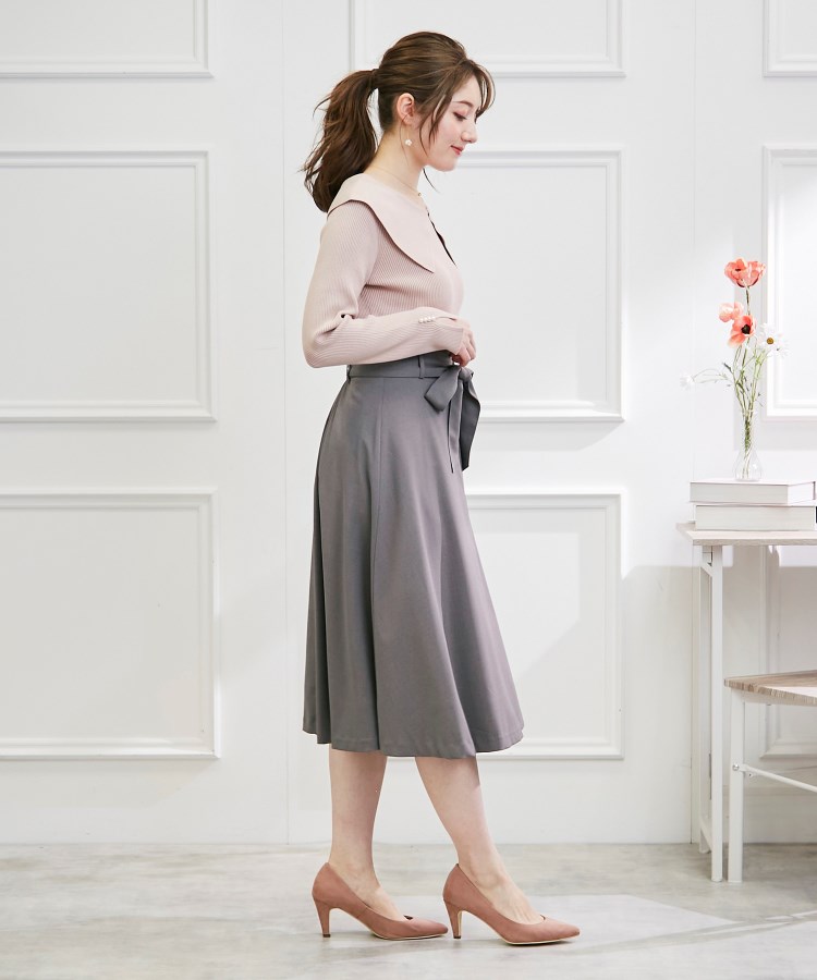 クチュールブローチ(Couture Brooch)の【オフィスカジュアル・通勤にも】ネオシャンブルラップ風スカート2
