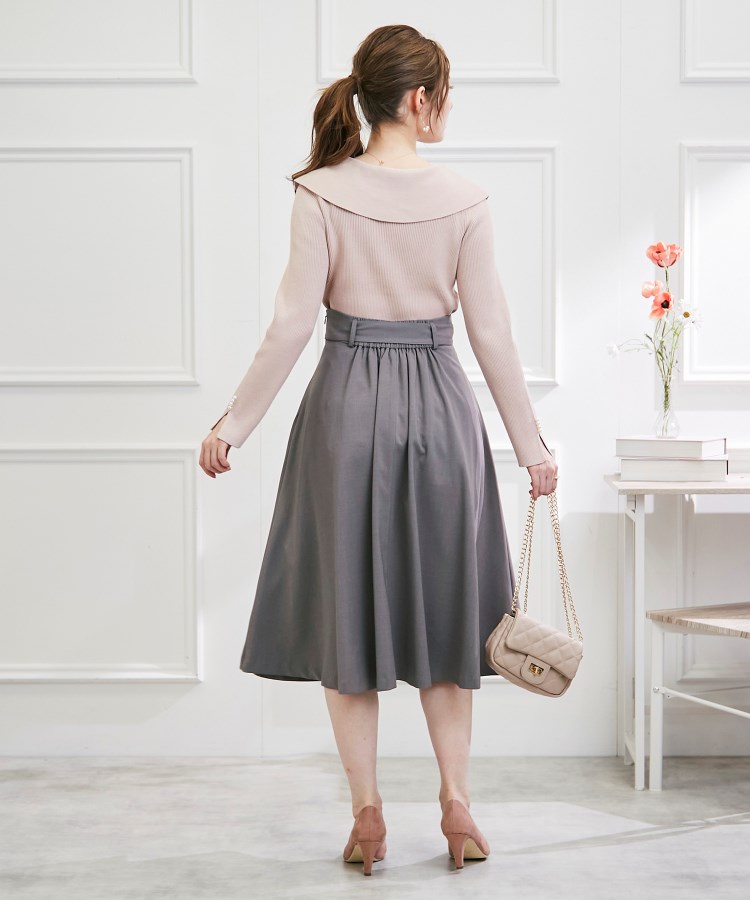 クチュールブローチ(Couture Brooch)の【オフィスカジュアル・通勤にも】ネオシャンブルラップ風スカート3