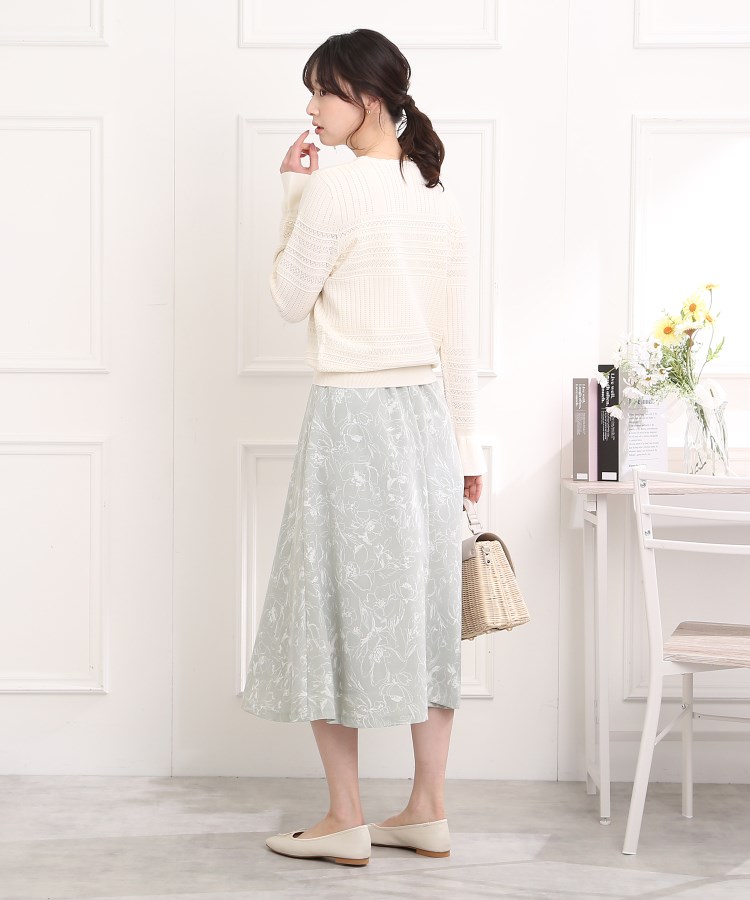 クチュールブローチ(Couture Brooch)のラインフラワーソフトフレアースカート3