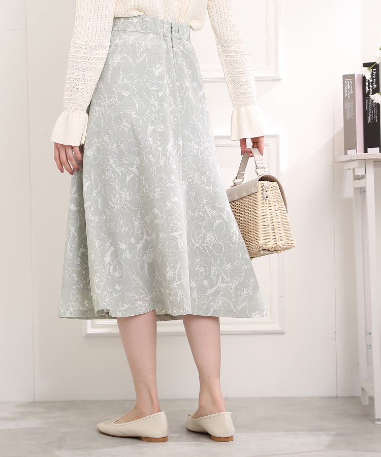 クチュールブローチ(Couture Brooch)のラインフラワーソフトフレアースカート6