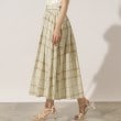 クチュールブローチ(Couture Brooch)の【夏のお出かけシーンに映える。】麻調先染めチェックロングスカート25