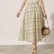 クチュールブローチ(Couture Brooch)の【夏のお出かけシーンに映える。】麻調先染めチェックロングスカート26