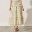 クチュールブローチ(Couture Brooch)の【夏のお出かけシーンに映える。】麻調先染めチェックロングスカート40