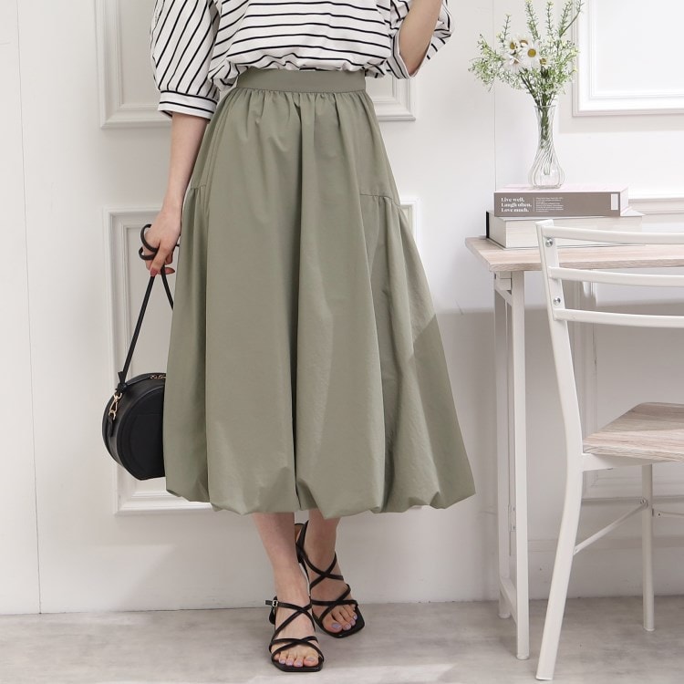 クチュールブローチ(Couture Brooch)の切替デザインバルーンスカート ミモレスカート
