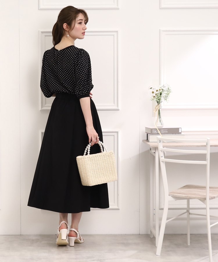 クチュールブローチ(Couture Brooch)の【鮮やかカラースカートで新鮮コーデに。】タイプライタータックウエストスカート3