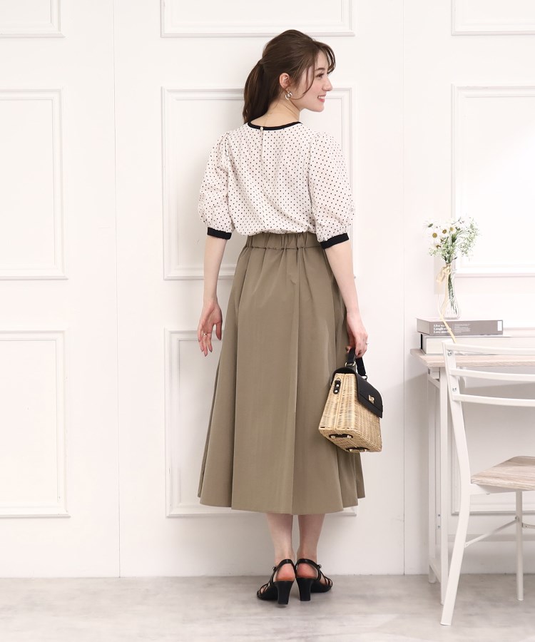 クチュールブローチ(Couture Brooch)の【鮮やかカラースカートで新鮮コーデに。】タイプライタータックウエストスカート11