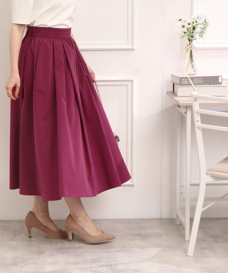 クチュールブローチ(Couture Brooch)の【鮮やかカラースカートで新鮮コーデに。】タイプライタータックウエストスカート20