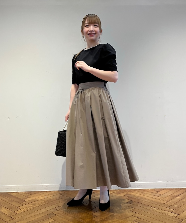 クチュールブローチ(Couture Brooch)の【鮮やかカラースカートで新鮮コーデに。】タイプライタータックウエストスカート14