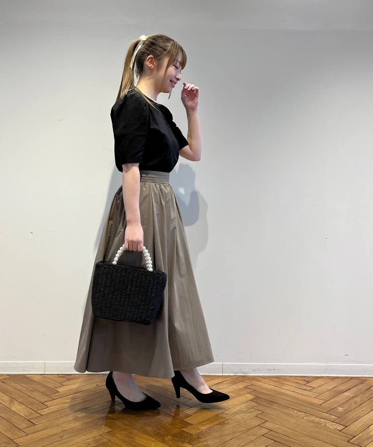 クチュールブローチ(Couture Brooch)の【鮮やかカラースカートで新鮮コーデに。】タイプライタータックウエストスカート15