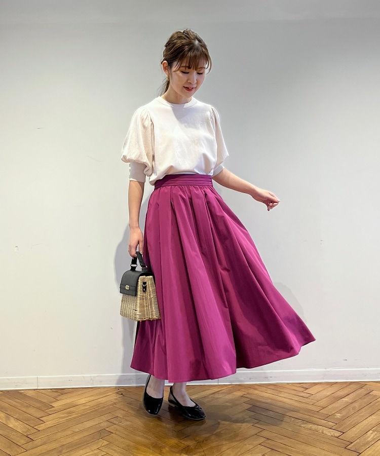 クチュールブローチ(Couture Brooch)の【鮮やかカラースカートで新鮮コーデに。】タイプライタータックウエストスカート21
