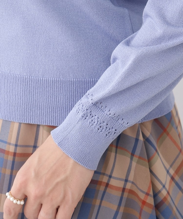 クチュールブローチ(Couture Brooch)の【UVカット/接触冷感】ポイント透かし編みカーディガン43