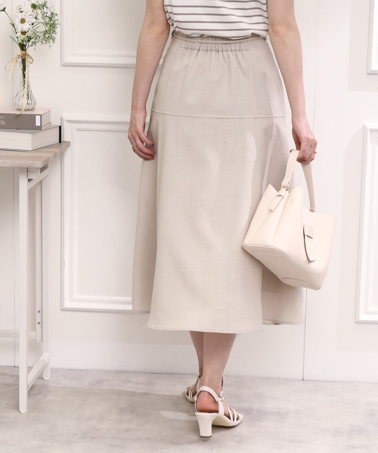 クチュールブローチ(Couture Brooch)の麻調合繊フレアスカート9