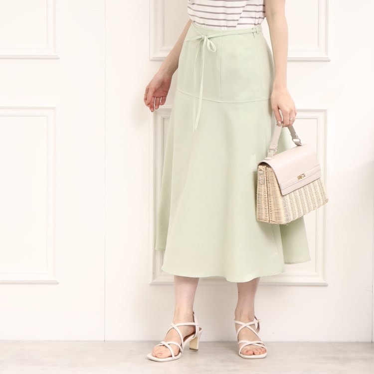 クチュールブローチ(Couture Brooch)の麻調合繊フレアスカート ミモレスカート