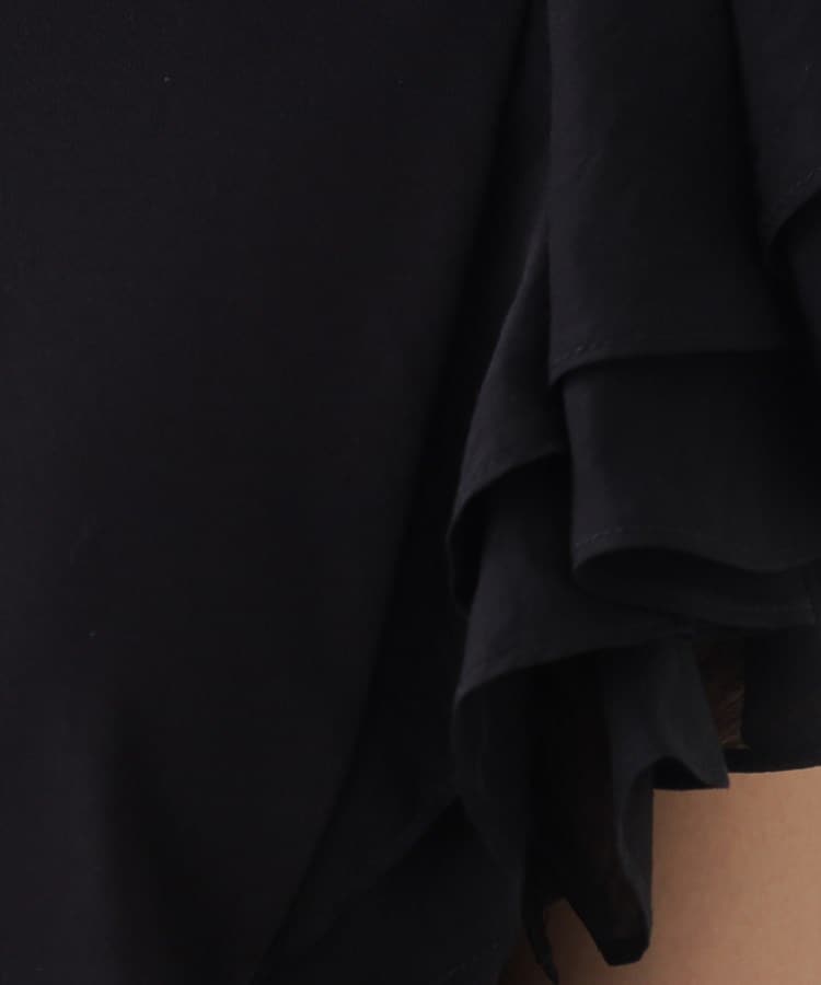 クチュールブローチ(Couture Brooch)の【大人可愛い華盛りデザイン】シアーラッフルスリーブTシャツ31