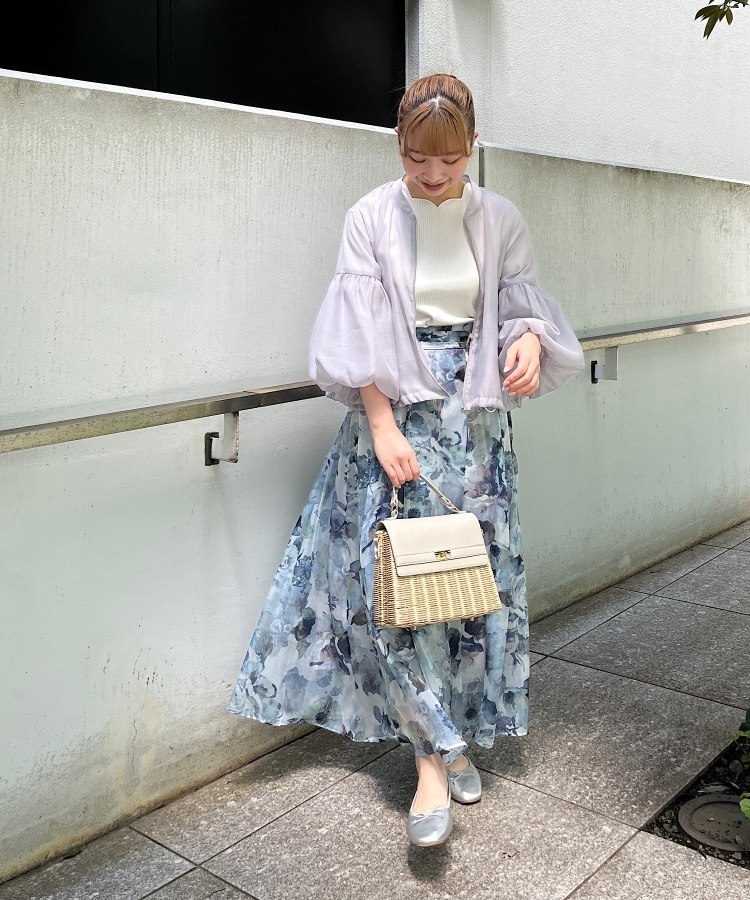 クチュールブローチ(Couture Brooch)の【梅雨・初夏の羽織に。】袖バルーンシアーブルゾン9