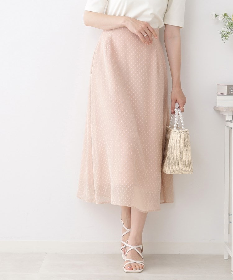 クチュールブローチ(Couture Brooch)のドットカットJQセミフレアースカート ピンク(072)