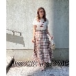 クチュールブローチ(Couture Brooch)の【目を惹く配色】マドラスチェック柄フレアスカート7