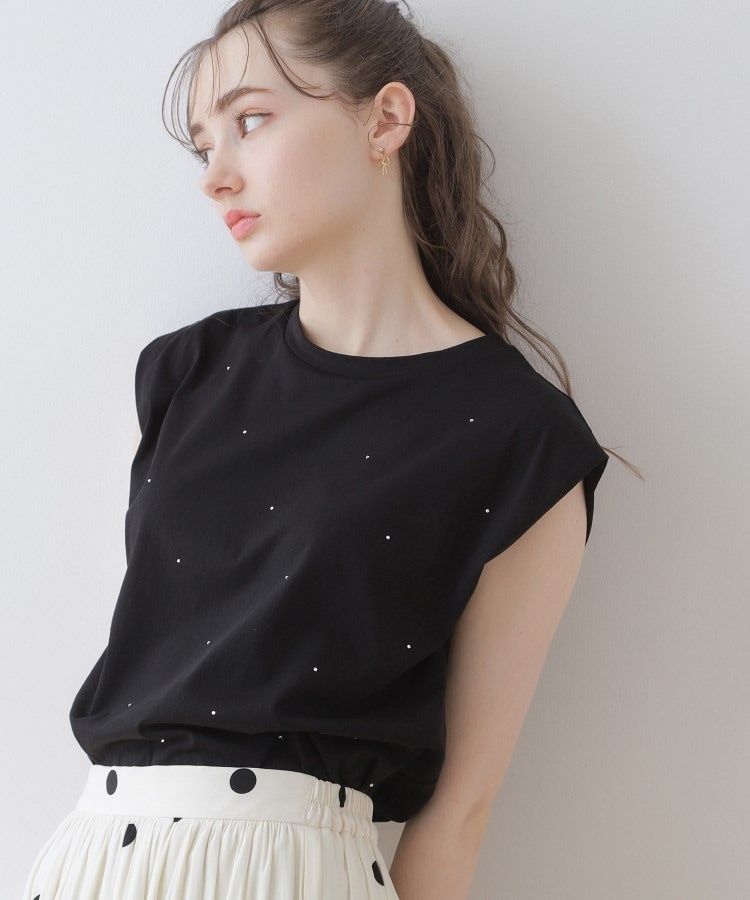 クチュールブローチ(Couture Brooch)の【インしないでキマる】ラインストーンTシャツ ブラック(019)