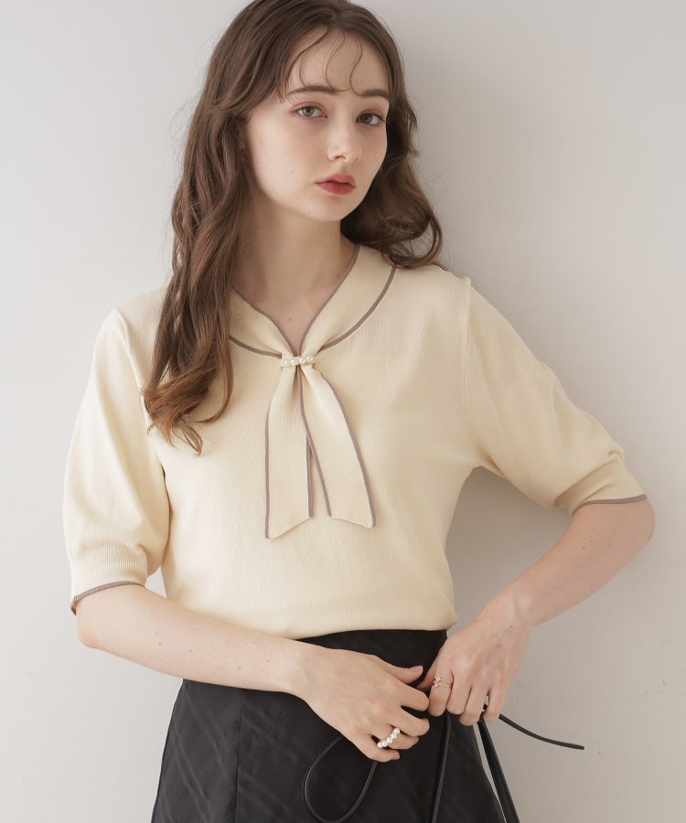 クチュールブローチ(Couture Brooch)の【上品なアクセントをプラス】配色フェイクパールタイ4